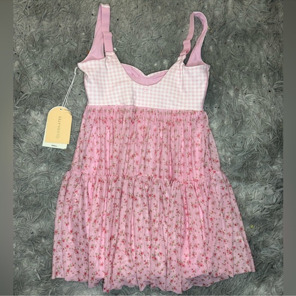 Blogilates Women’s Sweetheart Babydoll Dress - Pink Gingham Size Medium NWT - Picture 9 of 9
